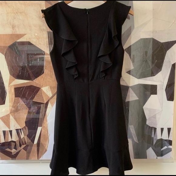 Lulus Augustine Black Ruffled Sleeveless Dress S - Picture 6 of 6